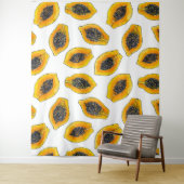 Papaya snijdsels wandkleed (In situ)