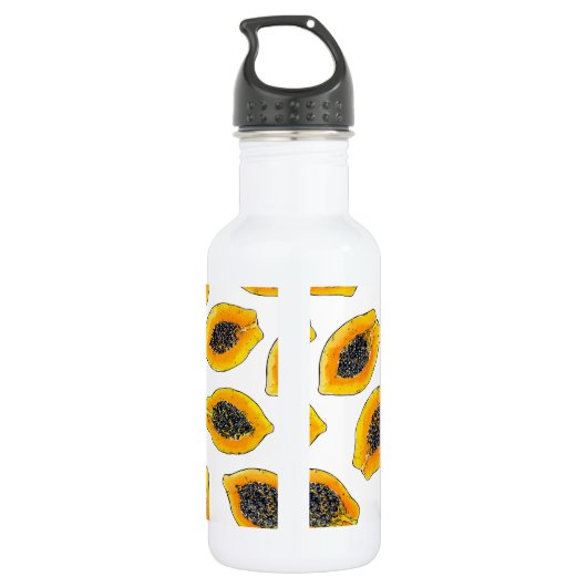 Papaya snijdsels waterfles (Achterkant)