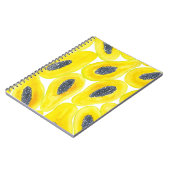 Papaya snijdt waterverf notitieboek (Linkerzijde)