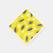 Papaya snijdt waterverf servet (Hoek)