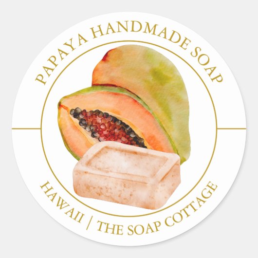 Papaya Soap label (Voorkant)