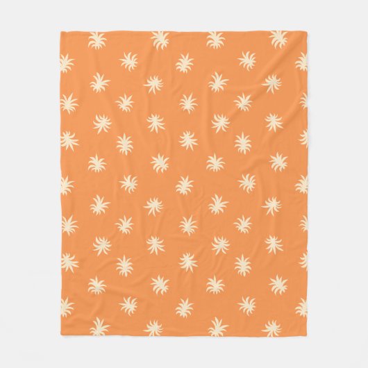 Papaya Sunset Levendig Oranje Bloemstuk Blender Fleece Deken (Voorkant)
