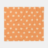 Papaya Sunset Levendig Oranje Bloemstuk Blender Fleece Deken (Voorkant (Horizontaal))