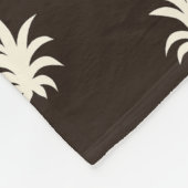 Papaya Sunset Zwart & Wit Bloemstuk Blender Fleece Deken (Hoek)