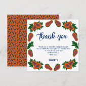 Papaya Sweet Fruit Summer Hartelijk dank Kaart (Voorkant / Achterkant)