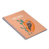 Papaya Tropical Fruit Abstract Recipe Notitieboek (Rechterzijde)