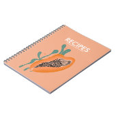 Papaya Tropical Fruit Abstract Recipe Notitieboek (Linkerzijde)