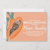 Papaya Tropical Fruit Abstract Vrijgezellenfeest Kaart (Voorkant)