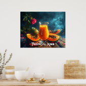PAPAYA - TROPICAL KISS POSTER (Keuken)