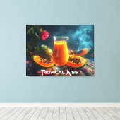 PAPAYA - TROPISCHE KUS CANVAS AFDRUK (Insitu (Houten vloer))