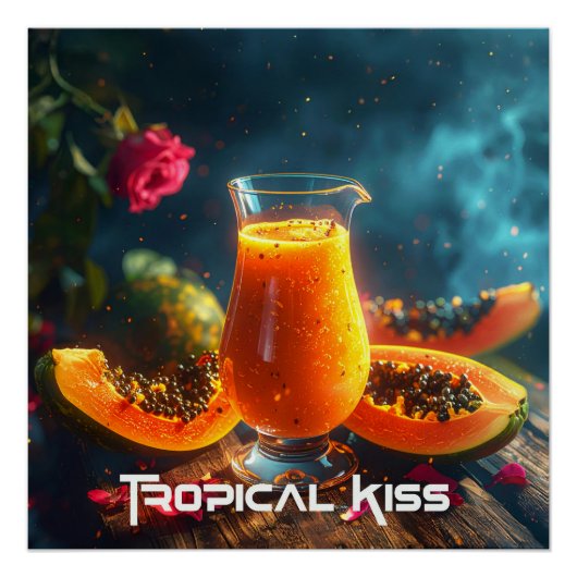 PAPAYA - TROPISCHE KUS PERFECT POSTER (Voorkant)