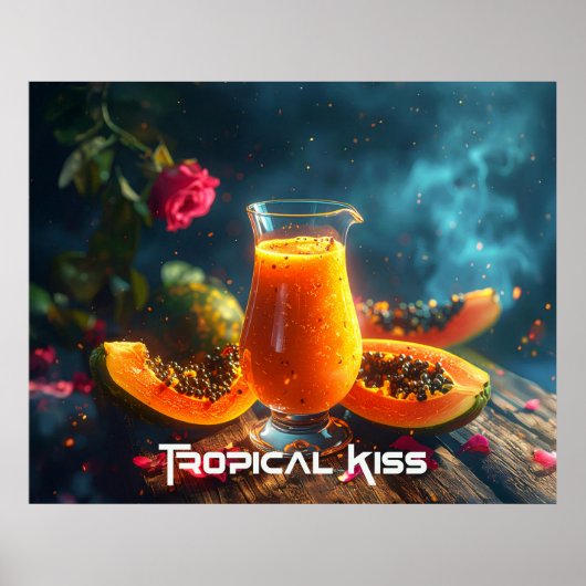 PAPAYA - TROPISCHE KUS POSTER (Voorkant)