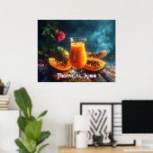 PAPAYA - TROPISCHE KUS POSTER (Thuiskantoor)