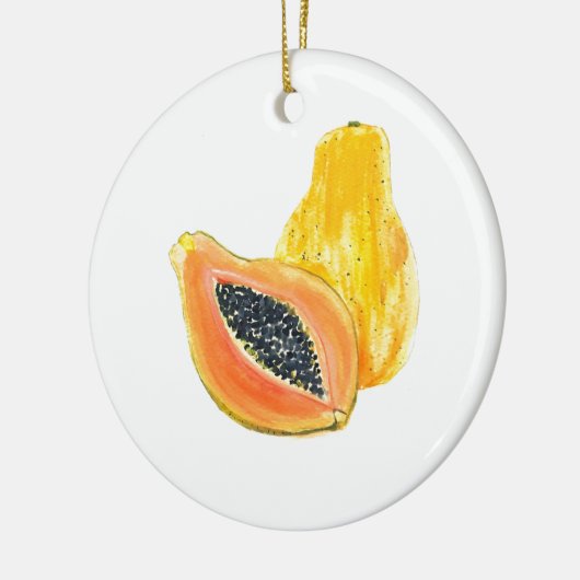 Papaya-waterverf Keramisch Ornament (Links)