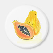 Papaya-waterverf Magneet (Voorkant)