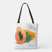 Papaya. Waterverf schilderen Tote Bag (Achterkant)