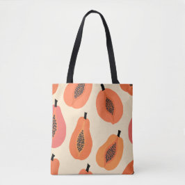 Papaya Zonsondergang Warm Tropisch Hero Tote Bag