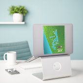 Pape-meer Letland kaart Sticker (Laptop op bureau)