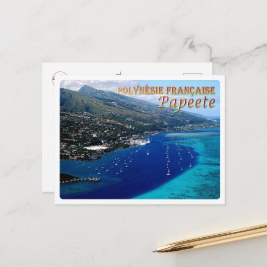 Papeete - Marina Taina - Frans-Polynesië - Briefkaart (Voorkant / Achterkant in situ)