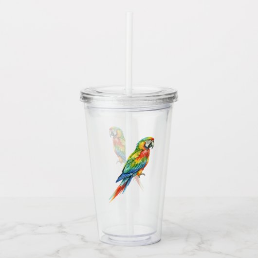 Papegaai Acryl Drinkbeker (Voorkant)