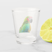 Papegaai afbeelding in borrelglas shot glas (Achterkant)