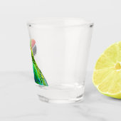 Papegaai afbeelding in borrelglas shot glas (Rechts)