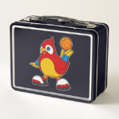 Papegaai als basketballer met basketbal (Achterkant)
