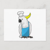 Papegaai als chef met kookmuts briefkaart (Voorkant)