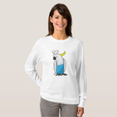 Papegaai als chef met kookmuts t-shirt (Voorkant volledig)