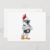 Papegaai als muzikant met zonnebril briefkaart (Voorkant / Achterkant)