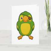 Papegaai als piraat met ooglapje kaart (Voorkant)