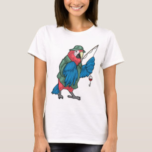 Papegaai Angler Vissersstok Vissen T-shirt