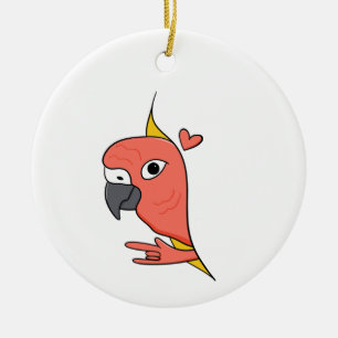 Papegaai ASL I Love You – Deaf Culture Design Keramisch Ornament