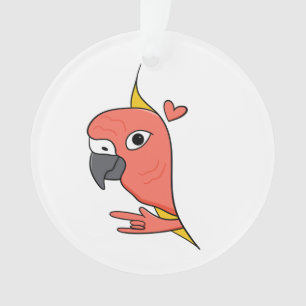Papegaai ASL I Love You – Deaf Culture Design Ornament