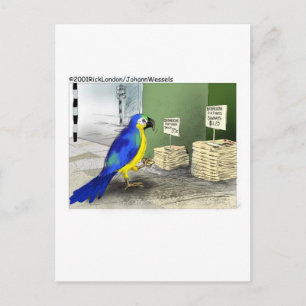 Papegaai Badkamer Accessoires Grappige Cartoon Cad Briefkaart
