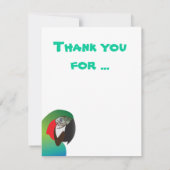 papegaai bedankt (Achterkant)