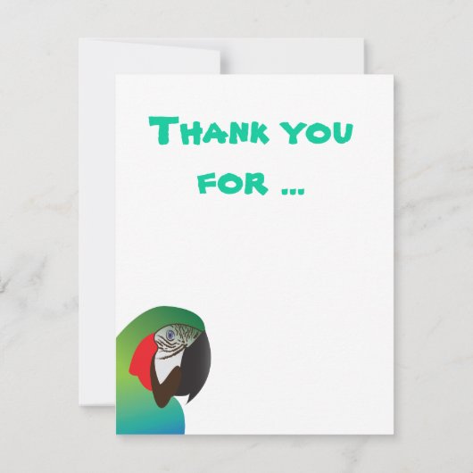 papegaai bedankt (Achterkant)