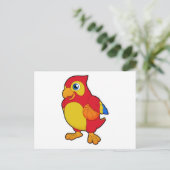 Papegaai bij Basketbalsport Briefkaart (Staand voorkant)