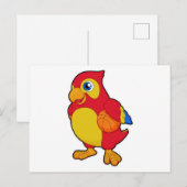 Papegaai bij Basketbalsport Briefkaart (Voorkant / Achterkant)