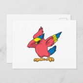 Papegaai bij Hip Hop Dans Dab Briefkaart (Voorkant / Achterkant)