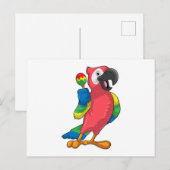 Papegaai bij muziek met maracas briefkaart (Voorkant / Achterkant)