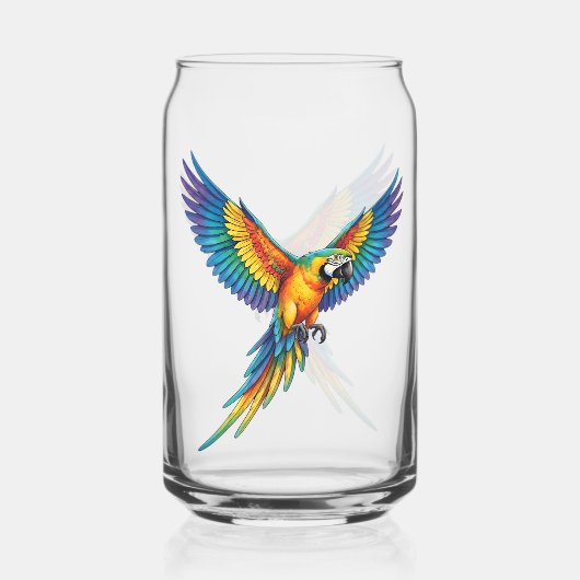 Papegaai Blikvorm Glas (Voorkant)