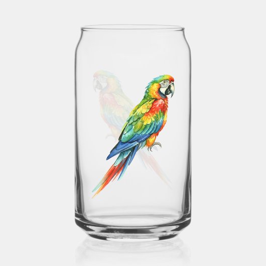 Papegaai Blikvorm Glas (Voorkant)