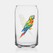Papegaai Blikvorm Glas (Achterkant)