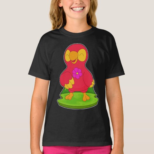 Papegaai Bloem T-shirt (Voorkant)