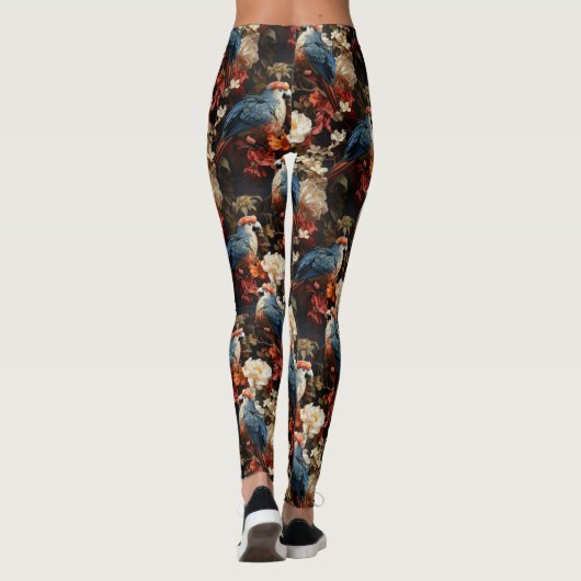  papegaai bloemig leggings (Achterkant)