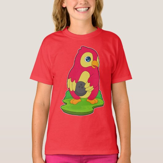 Papegaai Bowling Bal T-shirt (Voorkant)