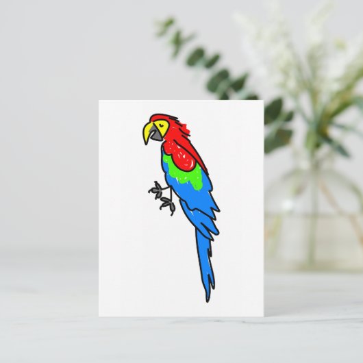 papegaai briefkaart (Staand voorkant)