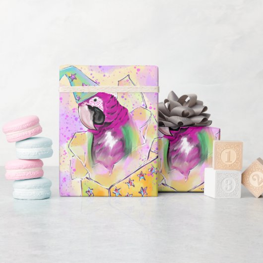 Papegaai Cadeaupapier (Baby Shower)