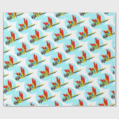 papegaai cadeaupapier (Vlak)